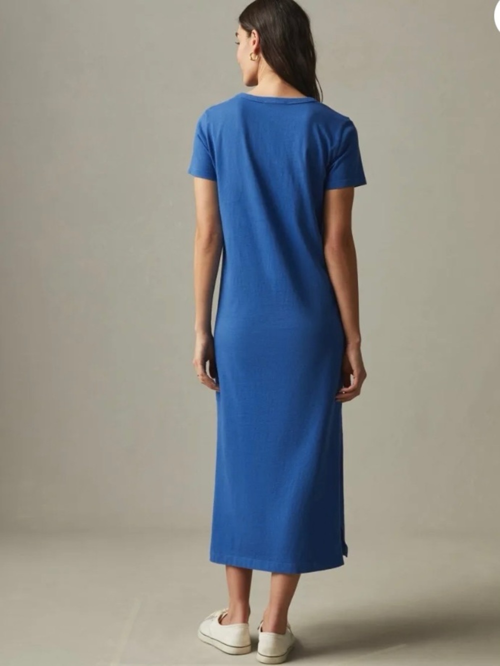 AMERICAN GIANT MIDI TEE DRESS IN ESSENTIAL BLUE SIZE LARGE - Picture 3 of 5